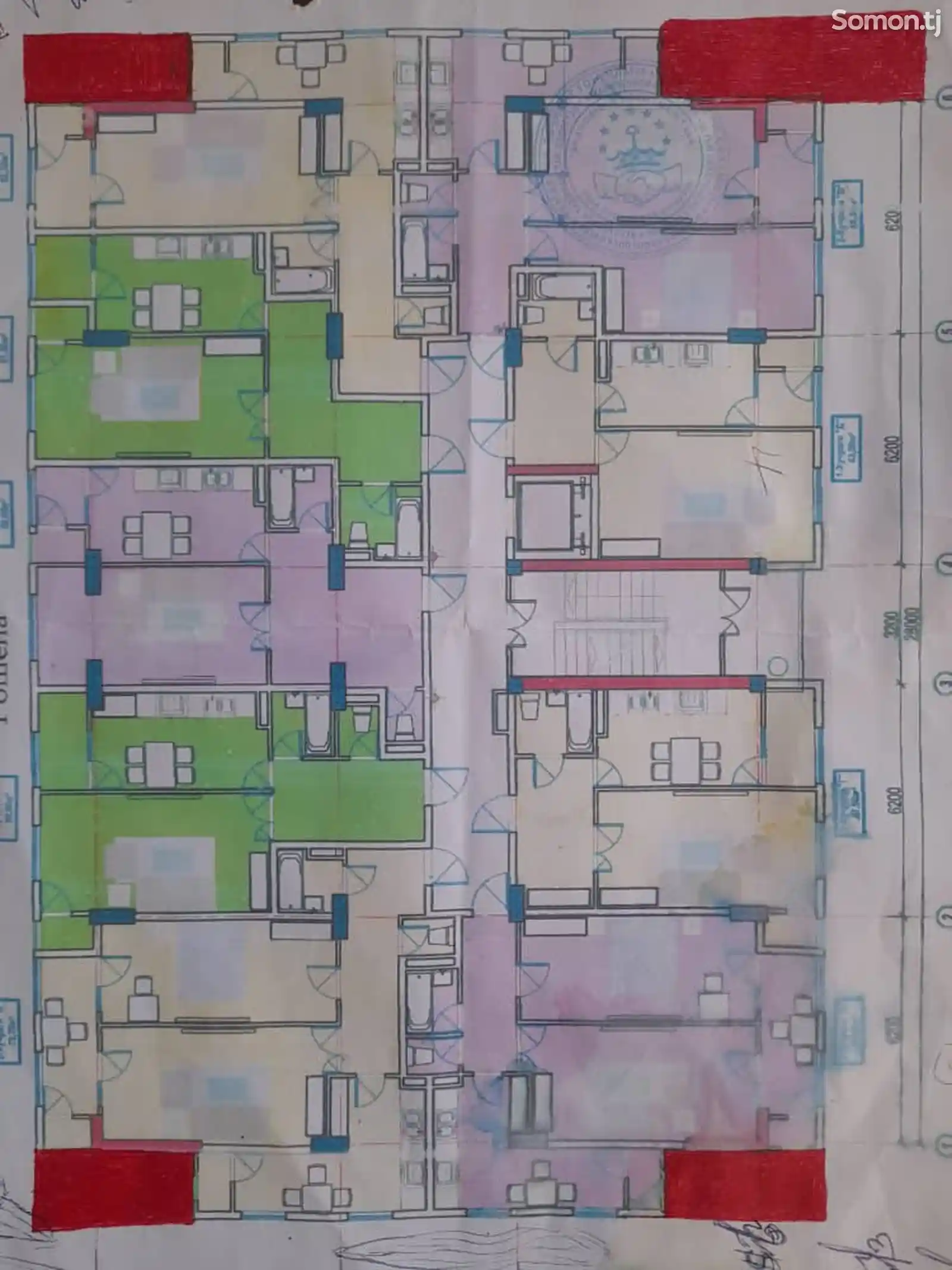 2-комн. квартира, 6 этаж, 68 м², на против Мазара-2