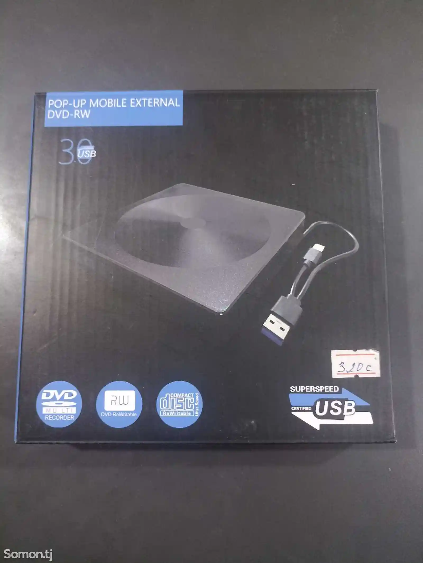 DVD-ROM Портативный DVD-внешний Ультратонкий Внешний Оптический привод USB 3.0 U-1