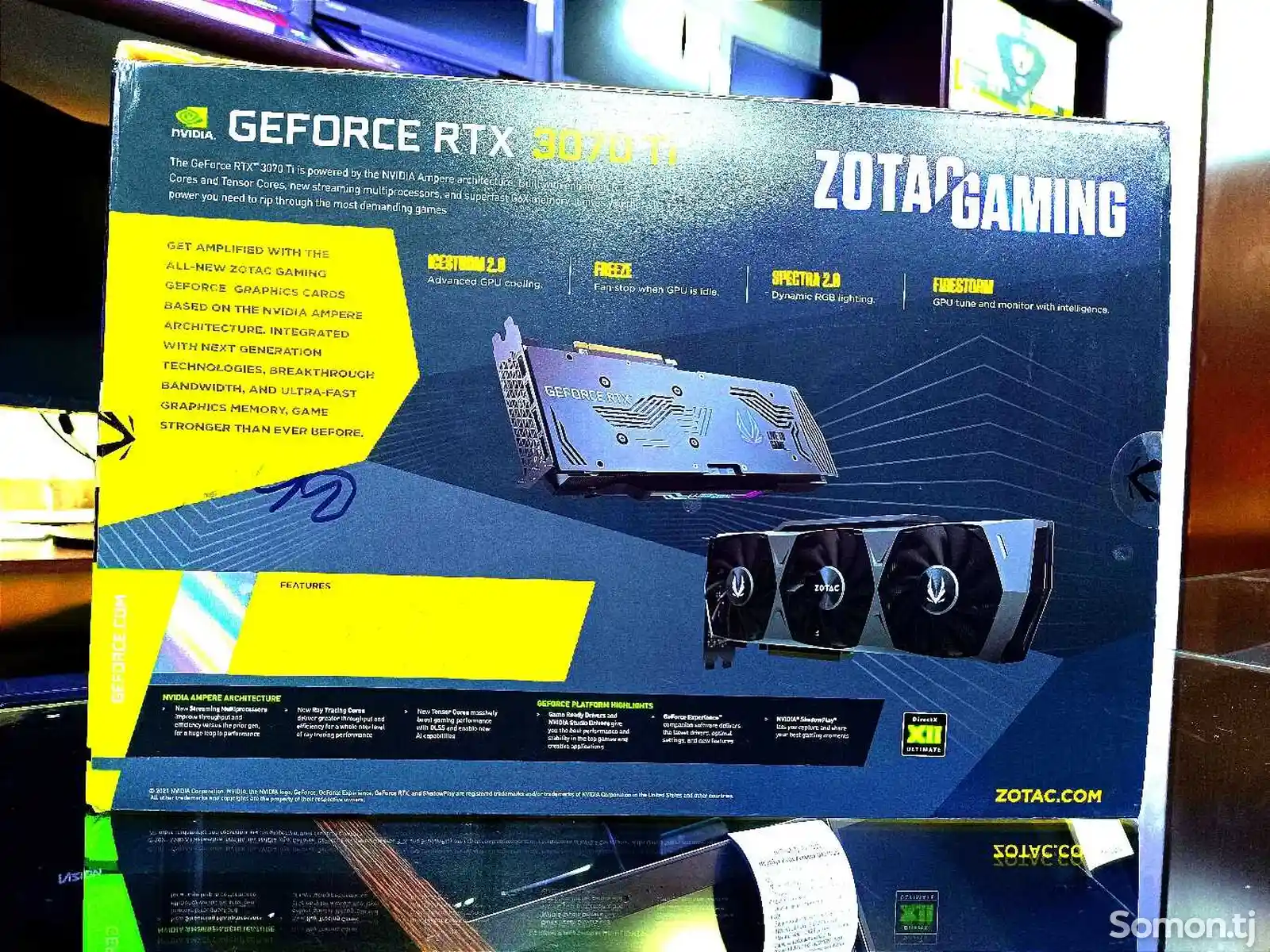 Видеокарта Zotac Trinity GeForce RTX 3070Ti 8GB / 256BIT / GDDR6X-3