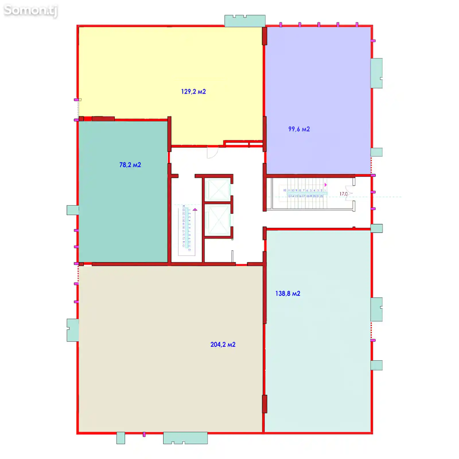 Помещение под свободное назначение, 650м², Цум-15