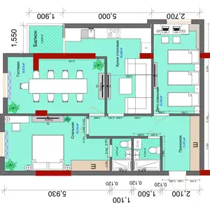 3-комн. квартира, 1 этаж, 84 м²,  Дустии Халкхо