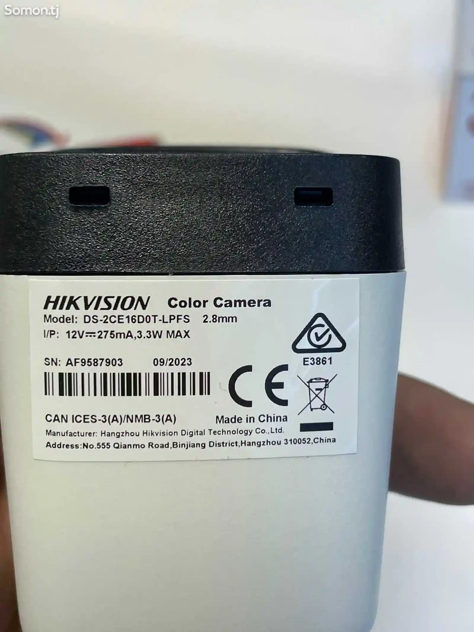 Камера Hikvision Turbo HD DS 2CE16DOT LPFS цветной звуквой 2мп-3