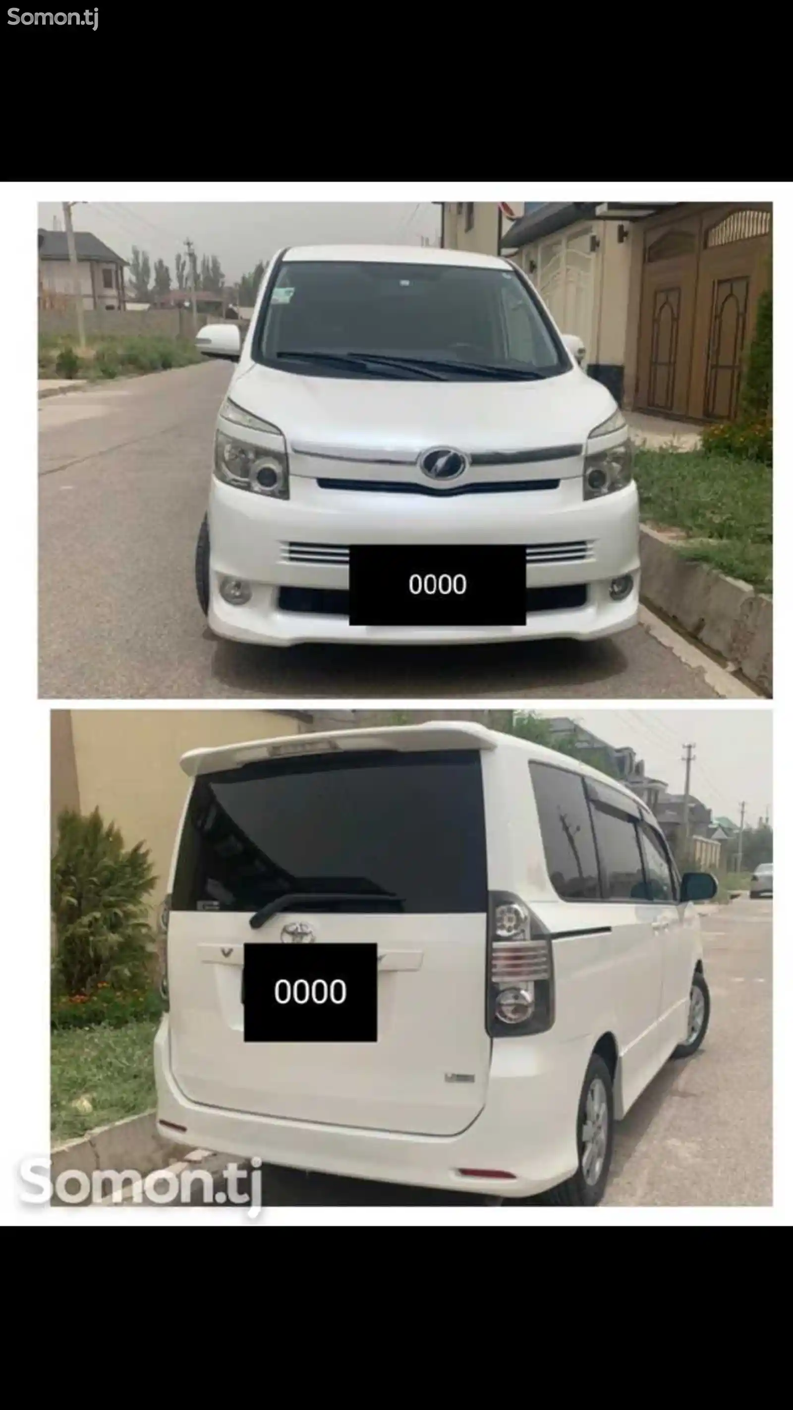 Задние не тонированные стекла на Toyota Voxy