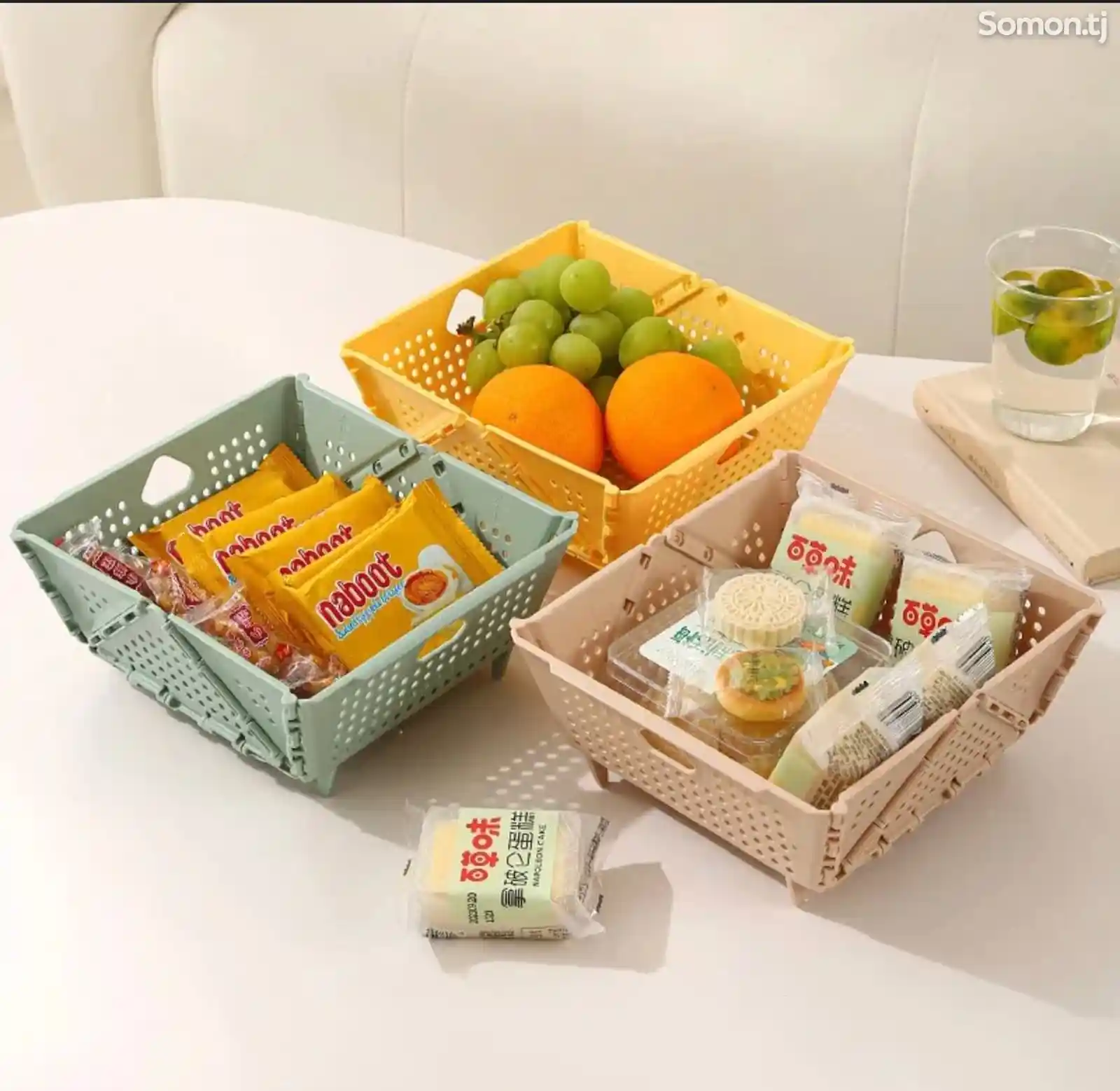 Многофункциональная складная пластиковая корзина для кухни для фруктов и овоще-1