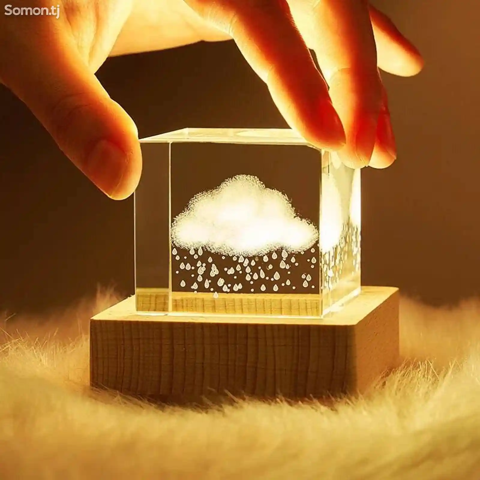 Светильник в виде трехмерных облаков с кристаллами-3