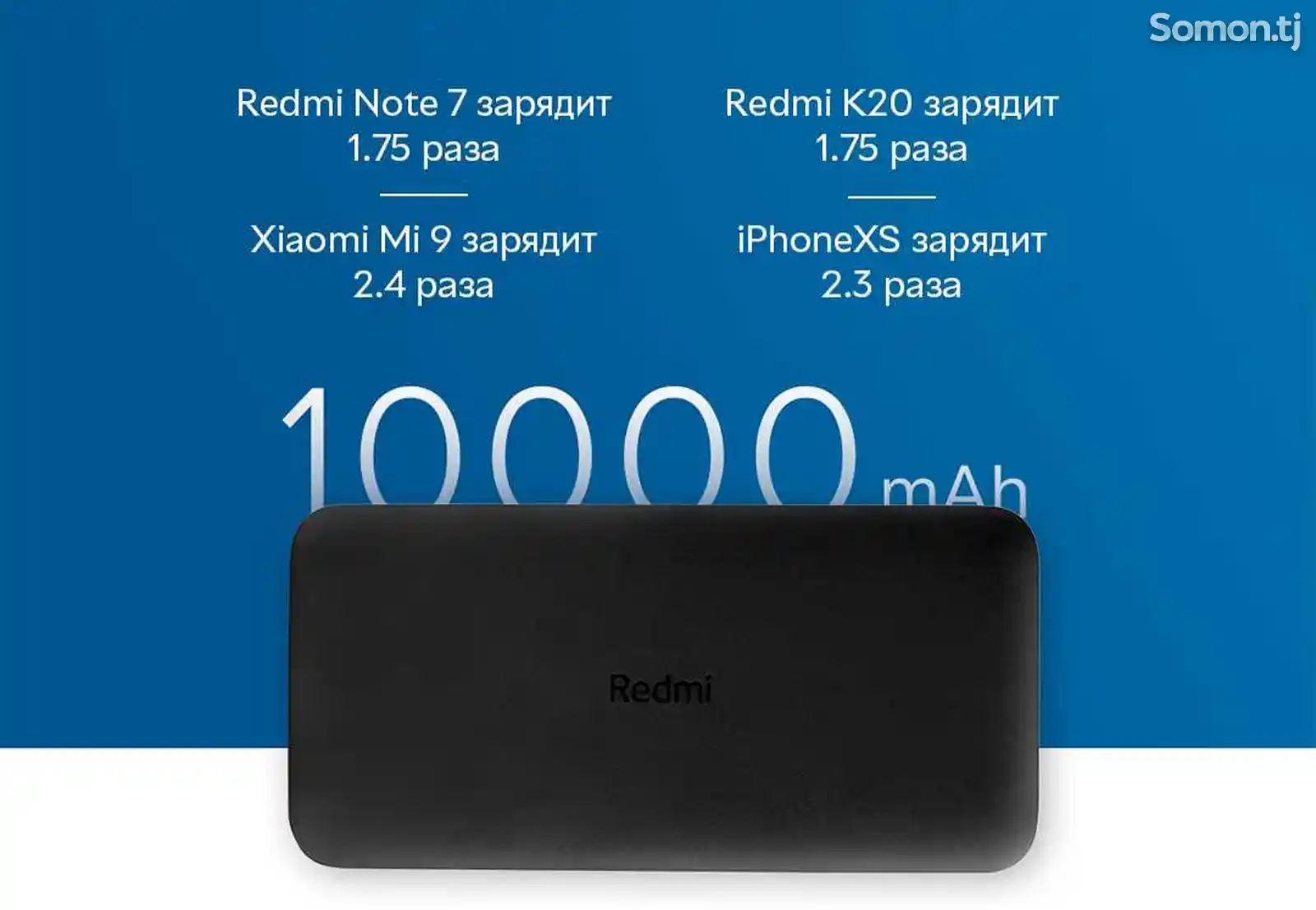 Внешний Aккумулятор Xiaomi Redmi Power Bank 10000 mAh-4