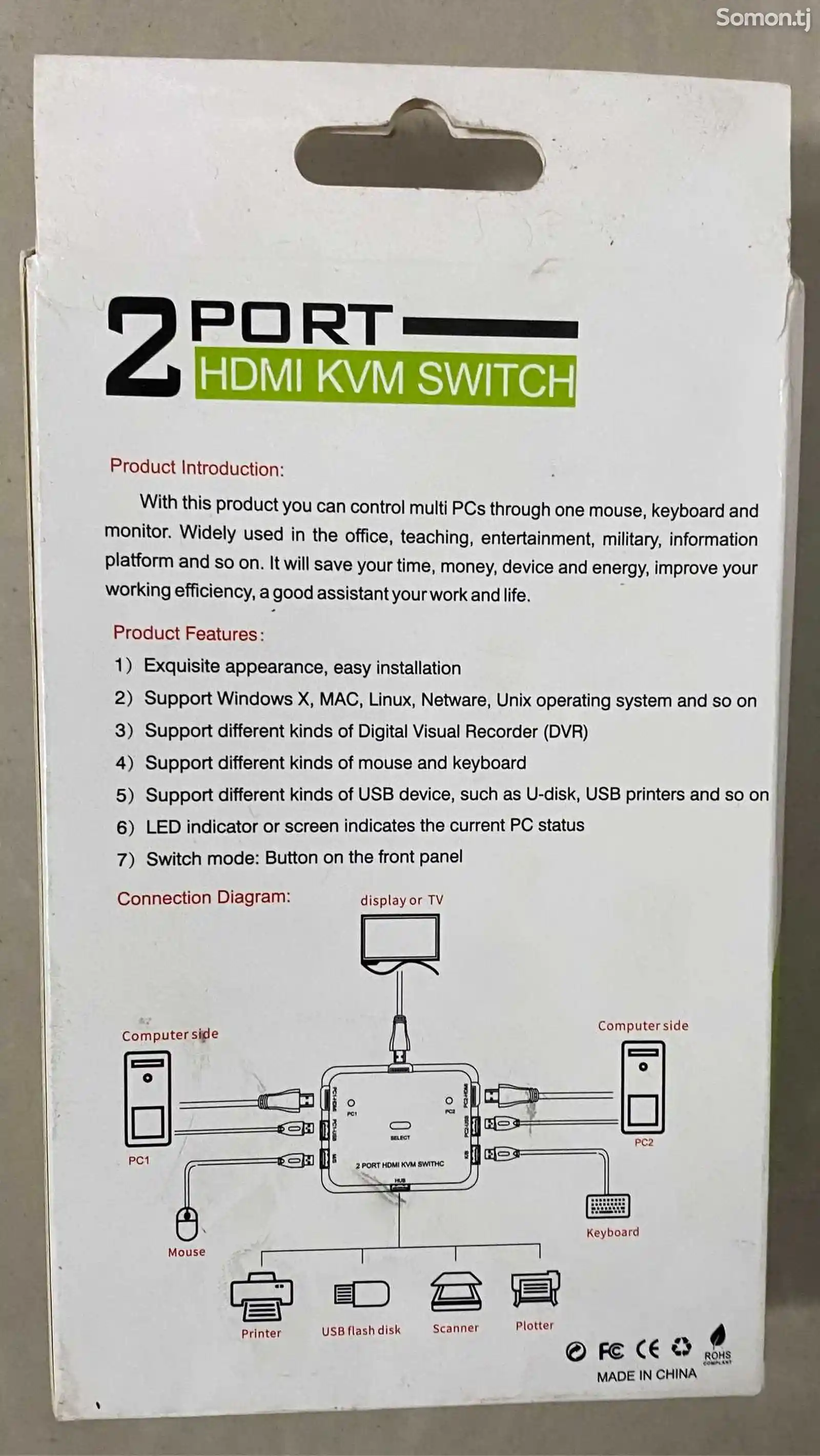 Переключатель HDMI Kvm Switch+Usb-6