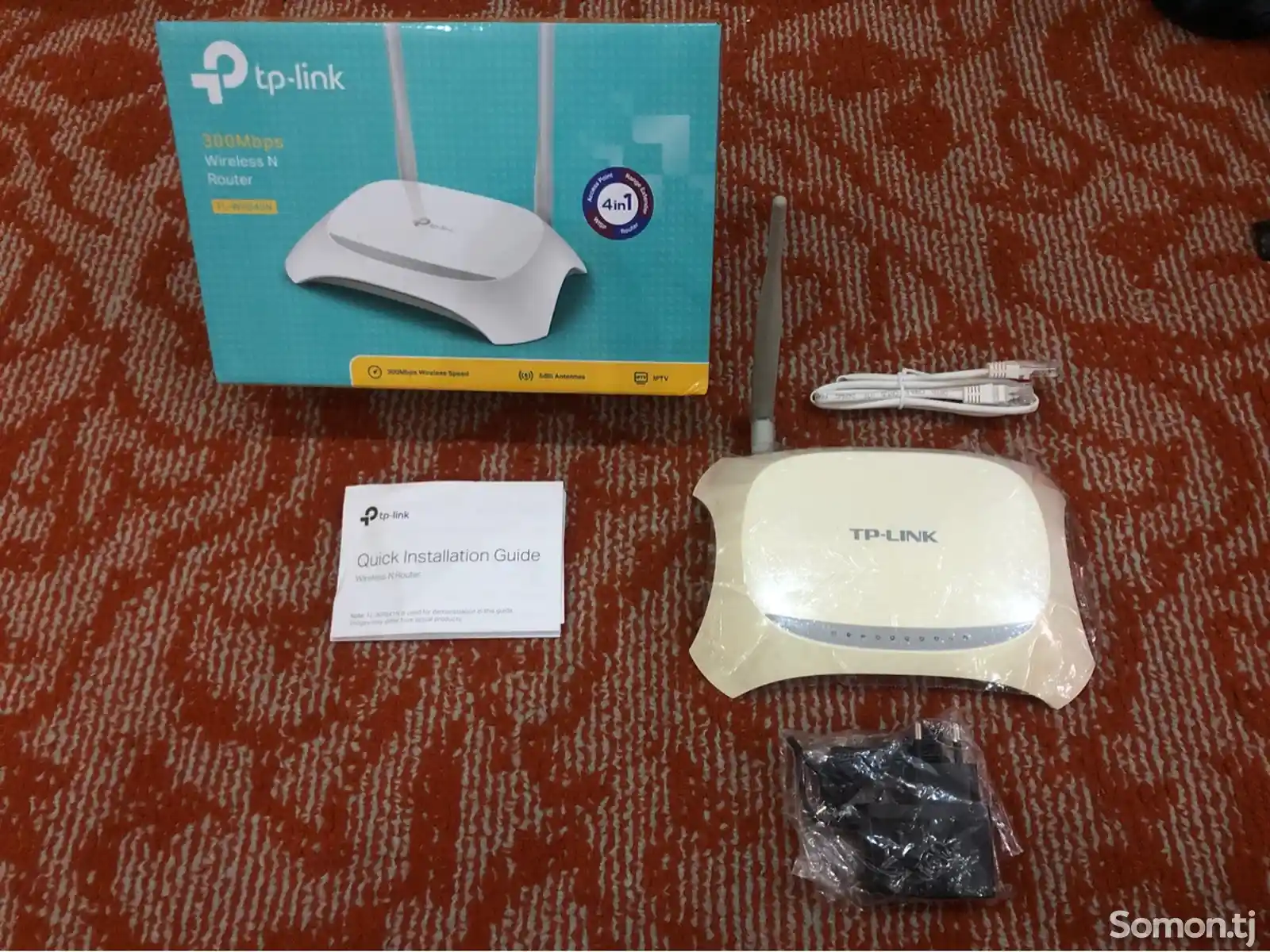 Роутер TP-LINK с 1 антенной и модемом ZyXEL-4