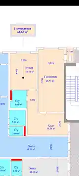 1-комн. квартира, 14 этаж, 62 м², шохмансур-4