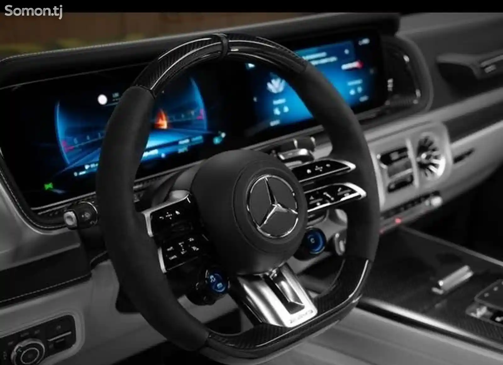 Руль AMG Mercedes S63 AMG W223 Карбон Carbon-3