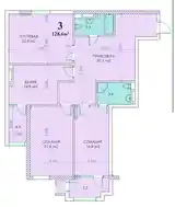 3-комн. квартира, 15 этаж, 128 м², Дом печати, Шох палас-3