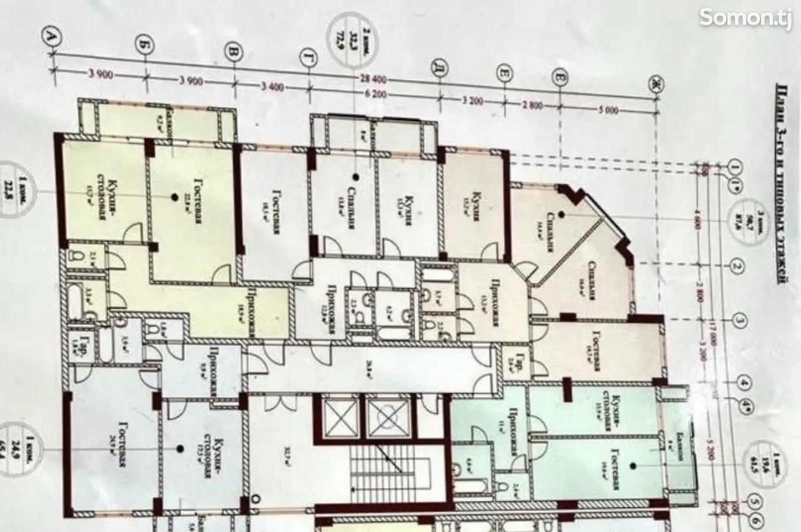 2-комн. квартира, 5 этаж, 88 м², 20 мкр-3