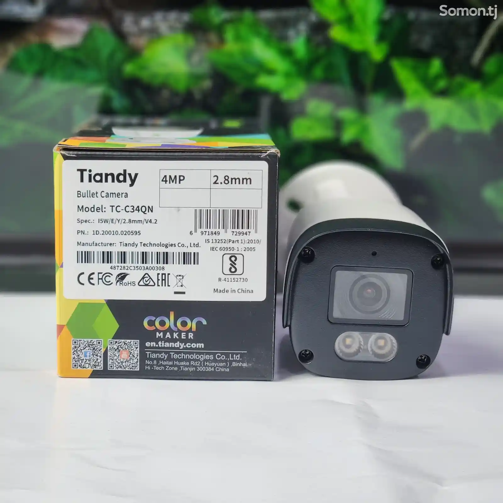 IP Камера 4MP со звуком ночной цветной Tiandy-2
