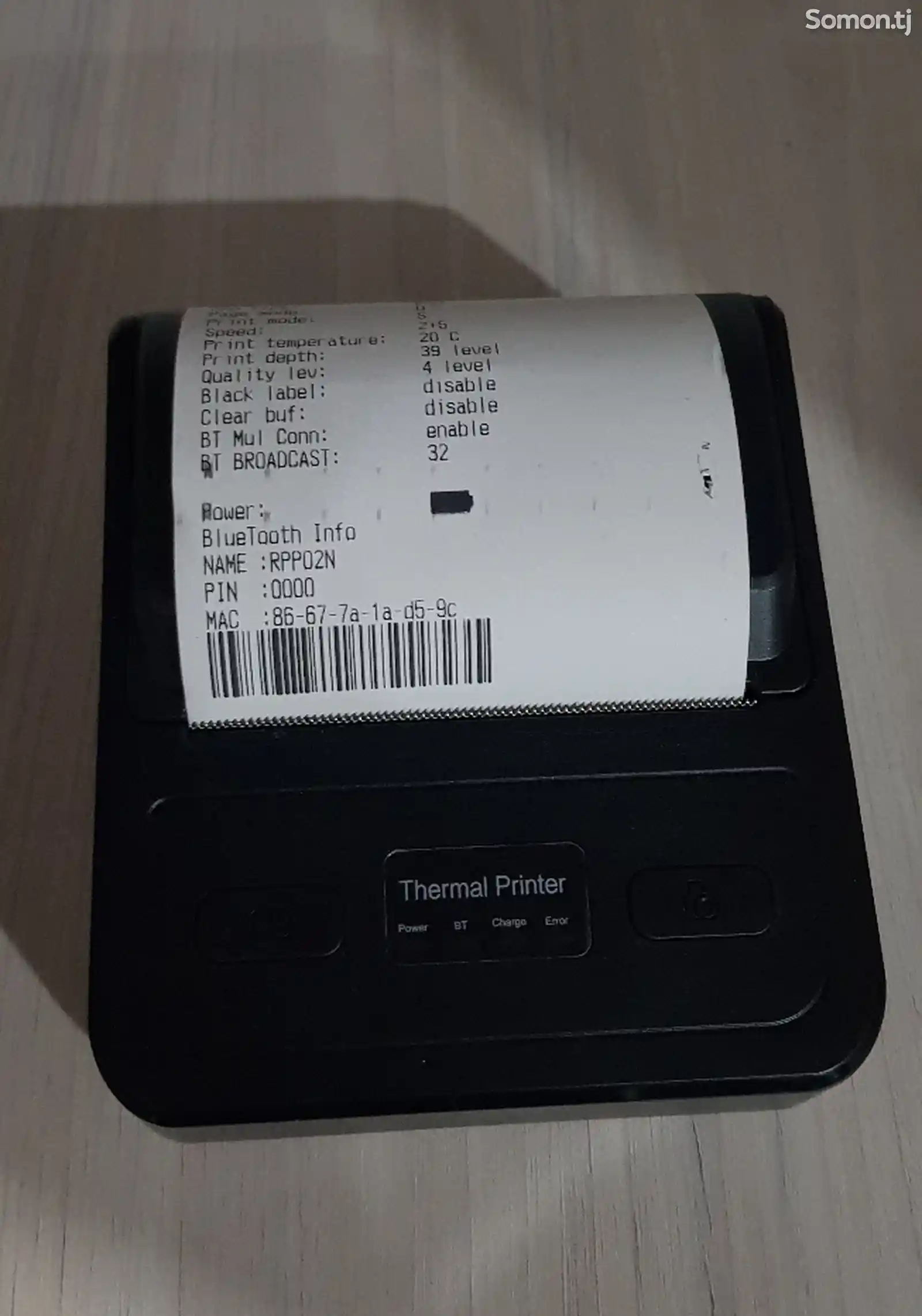 Мобильный принтер для печати чеков 80мм usb, bluetooth-1