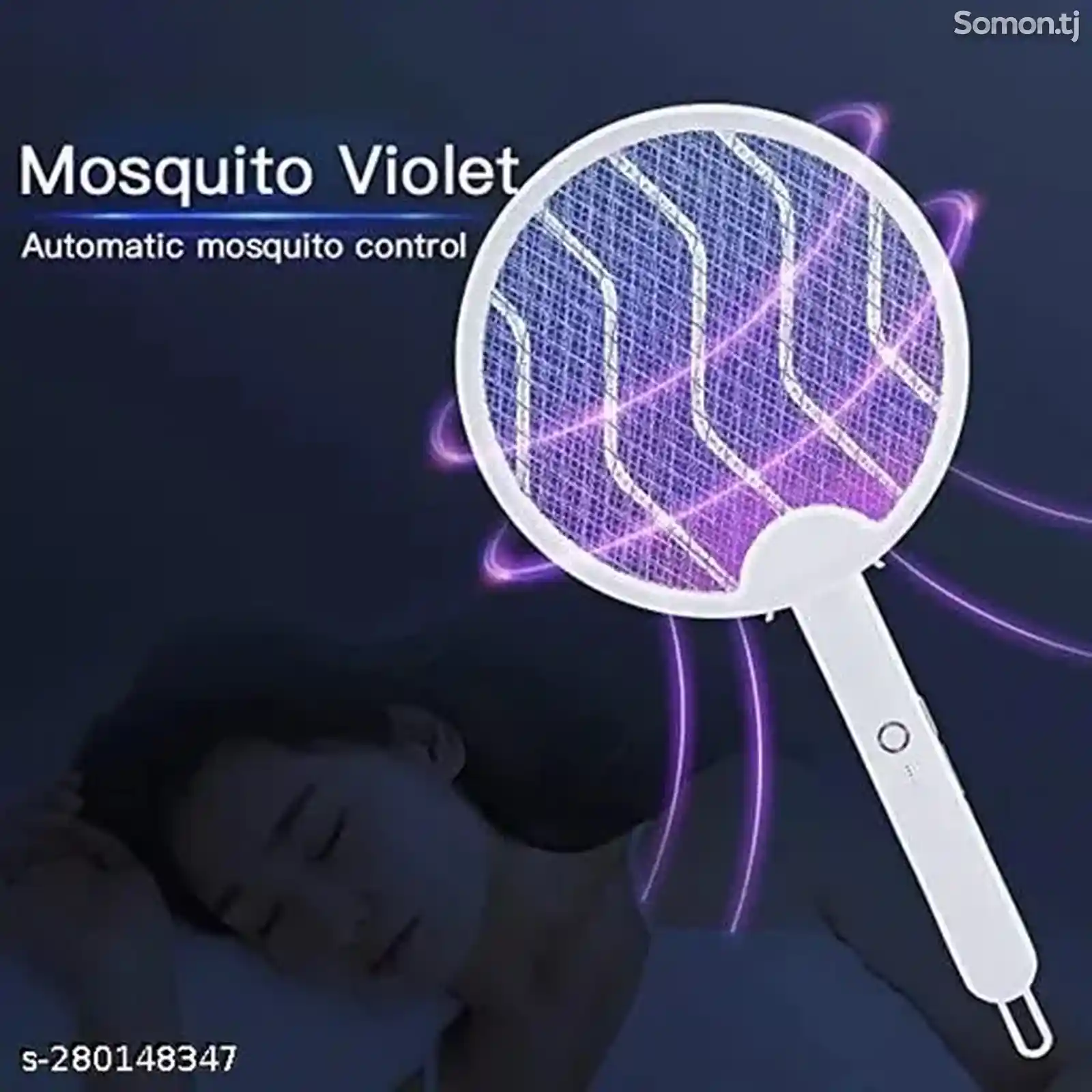 Мухобойка электрическая folding electric mosquito swatter-4