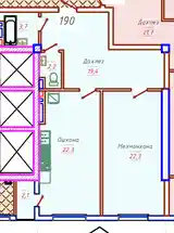 1-комн. квартира, 12 этаж, 72 м², И.Сомони-2