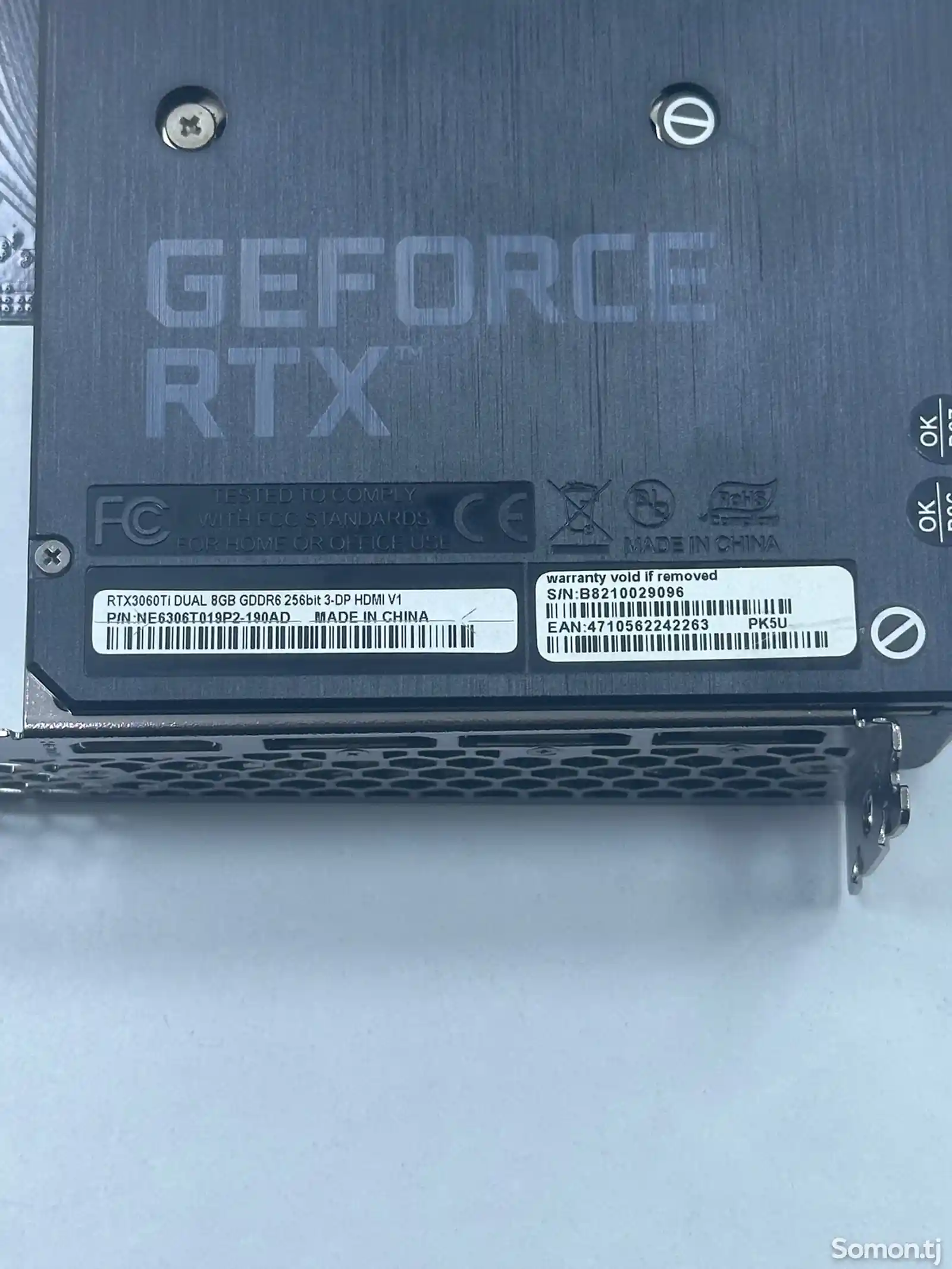 Видеокарта Palit Nvidia GeForce RTX3060Ti Dual/8gb/GDDR6/256bit-5