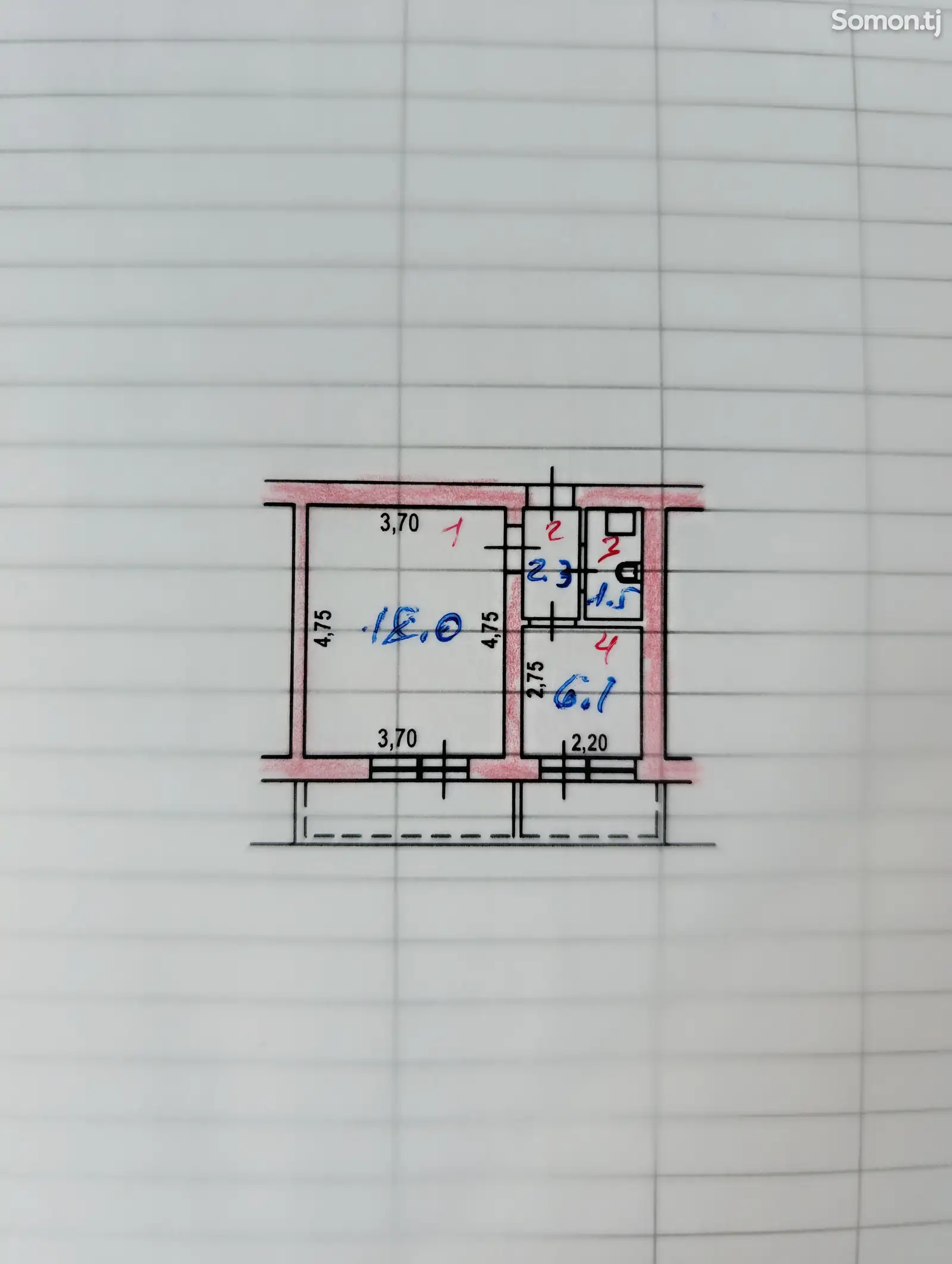 1-комн. квартира, 3 этаж, 29 м², Сино, 91мкр-1