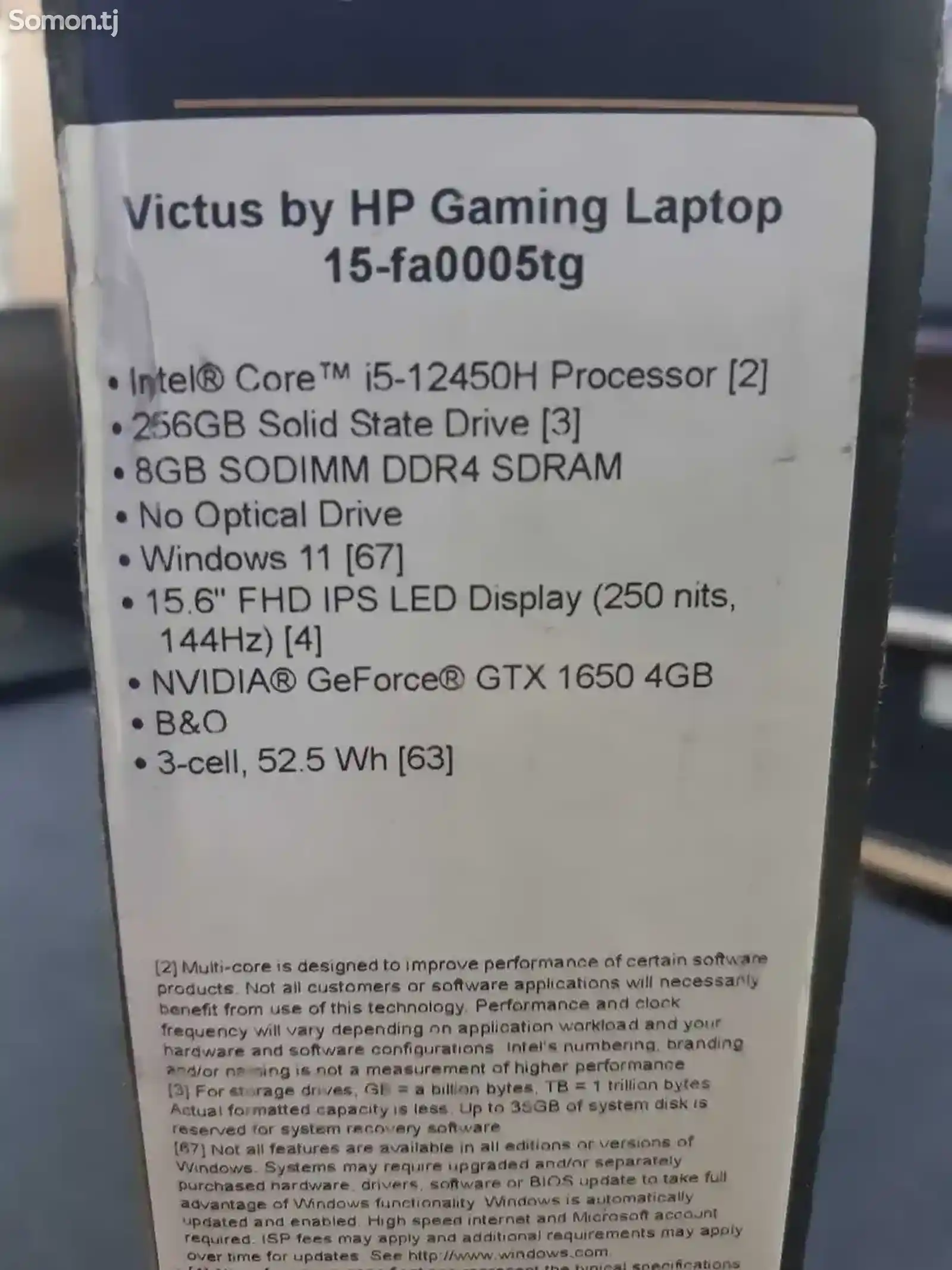 Ноутбук hp Victus Core i5-12450H-3