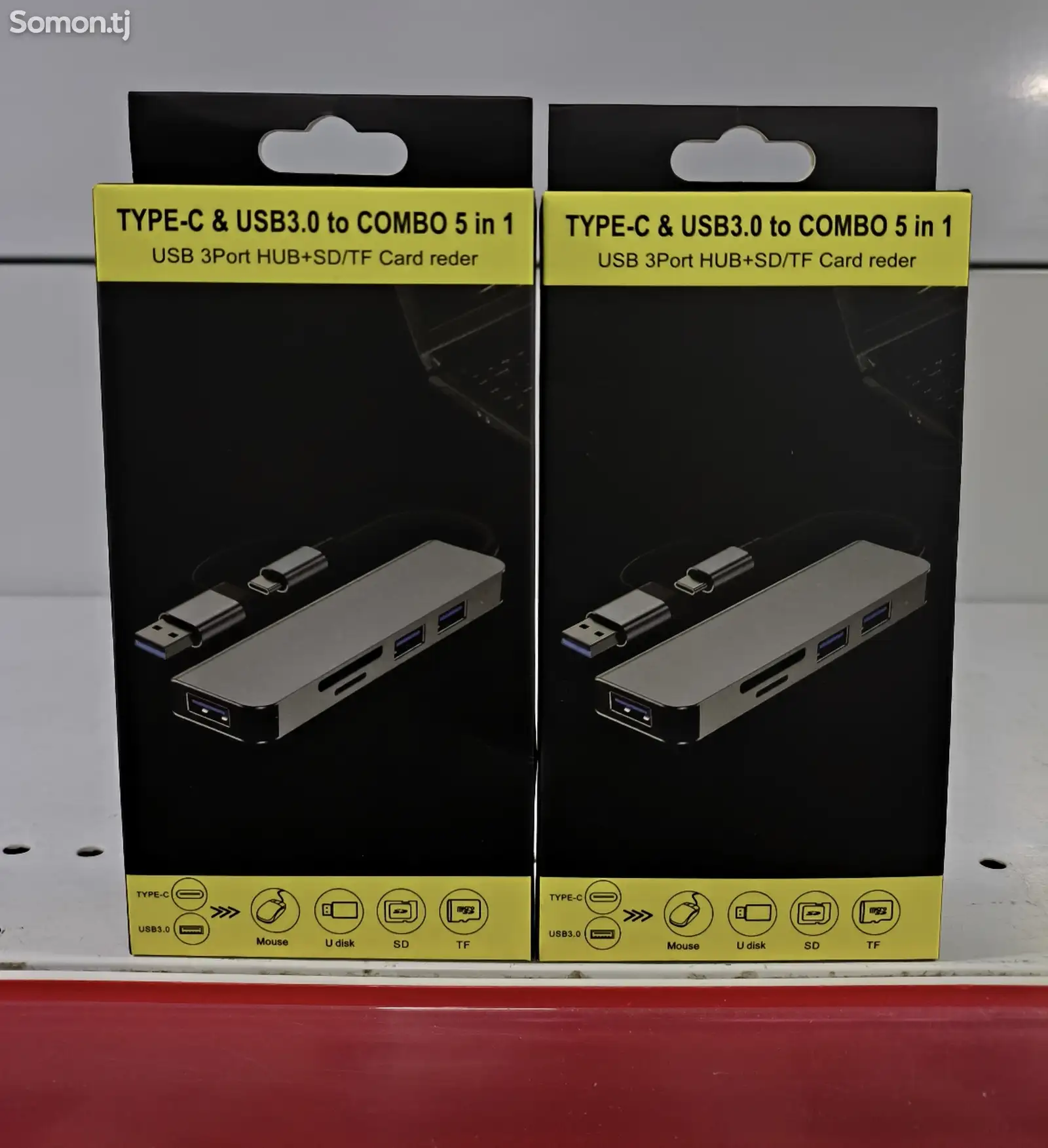 Переходник Type-C & USB 3.0 to Combo 5in1-1