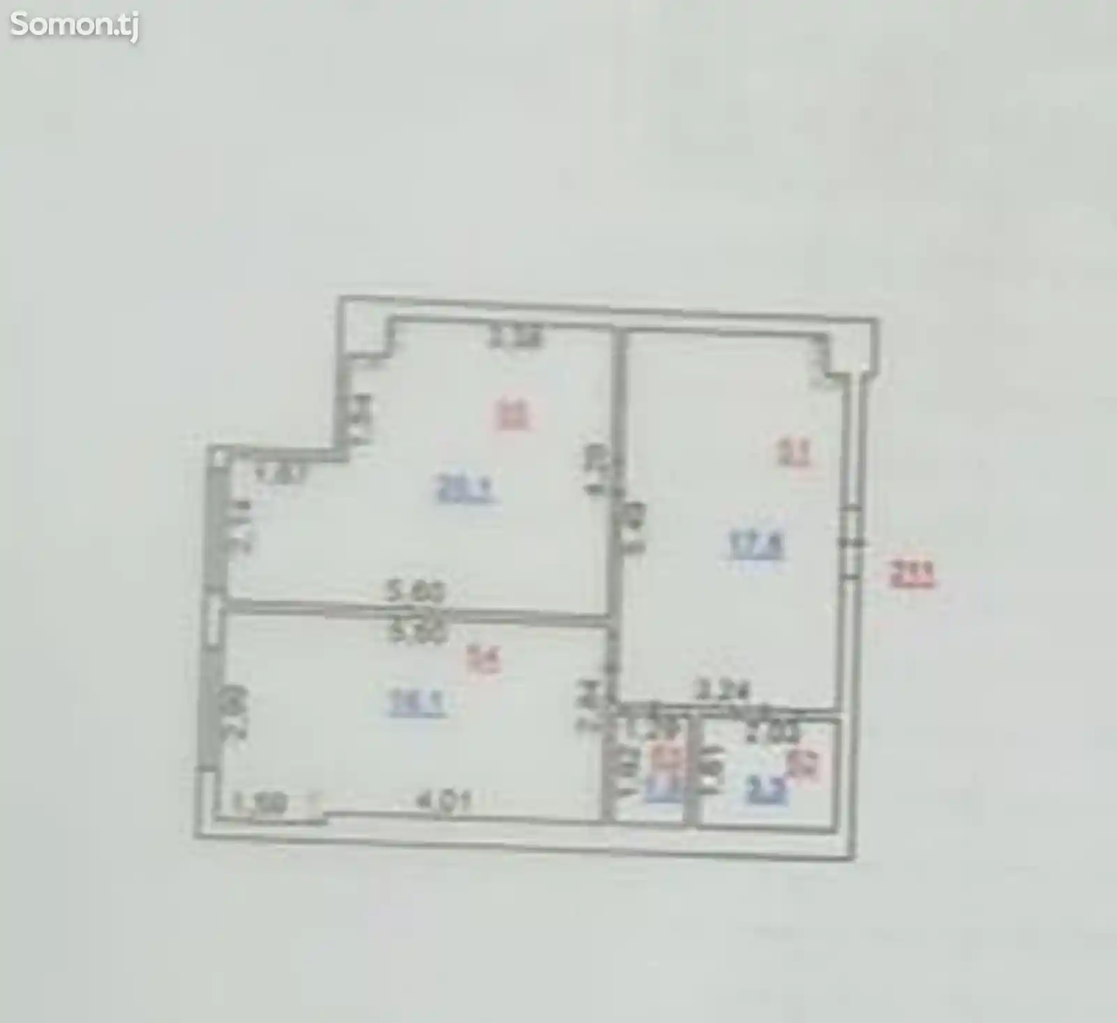 2-комн. квартира, 4 этаж, 96 м², Шохмансур, Созидание-5