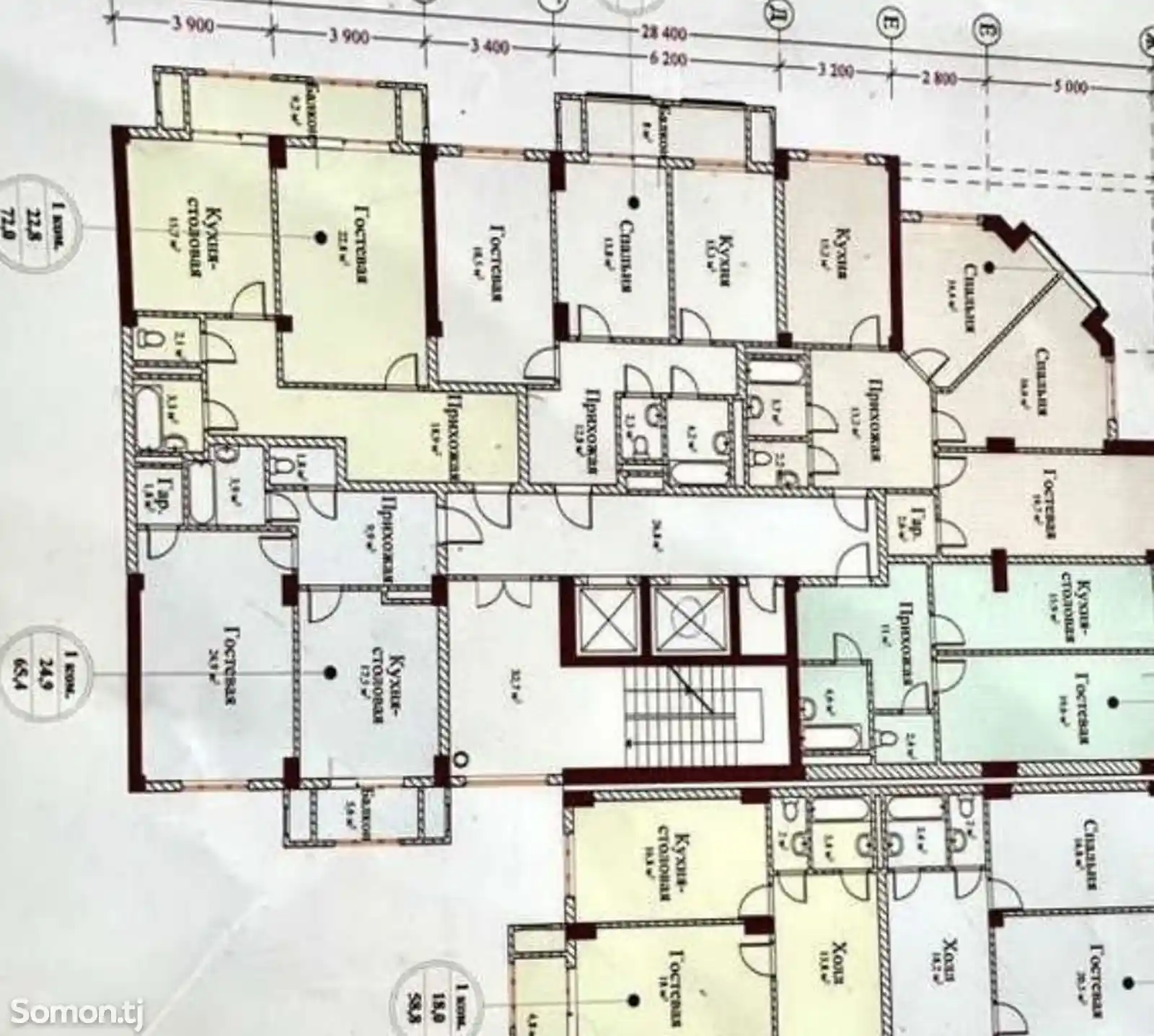 3-комн. квартира, 6 этаж, 87 м², 20 мкр-2