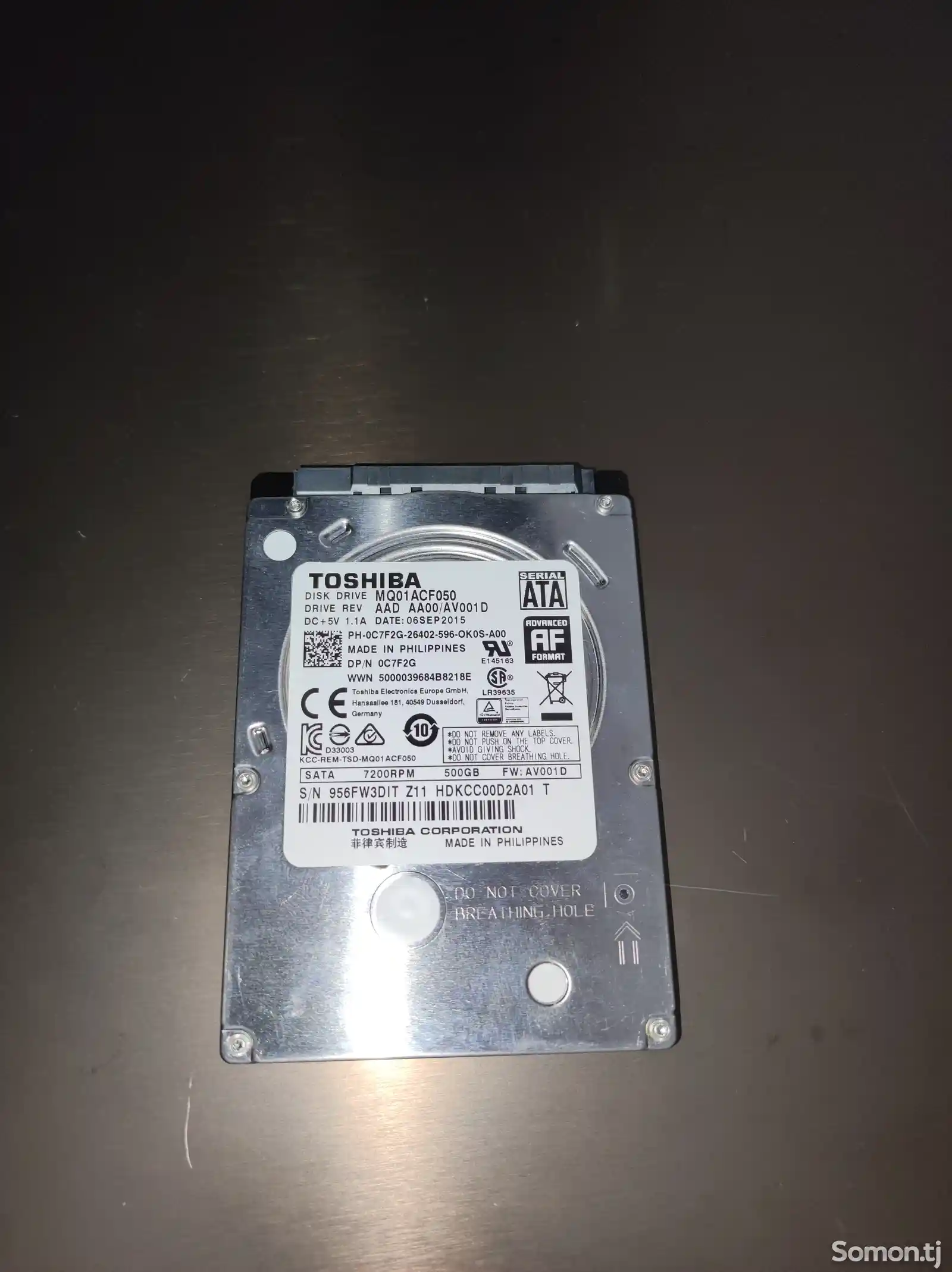 Жесткий диск Toshiba 1.8 - 500GB