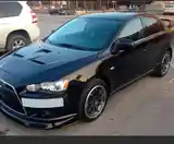 Юбка на передний бампер Mitsubishi Lancer 10 Х. рестайлинг Zodiak ABS-7