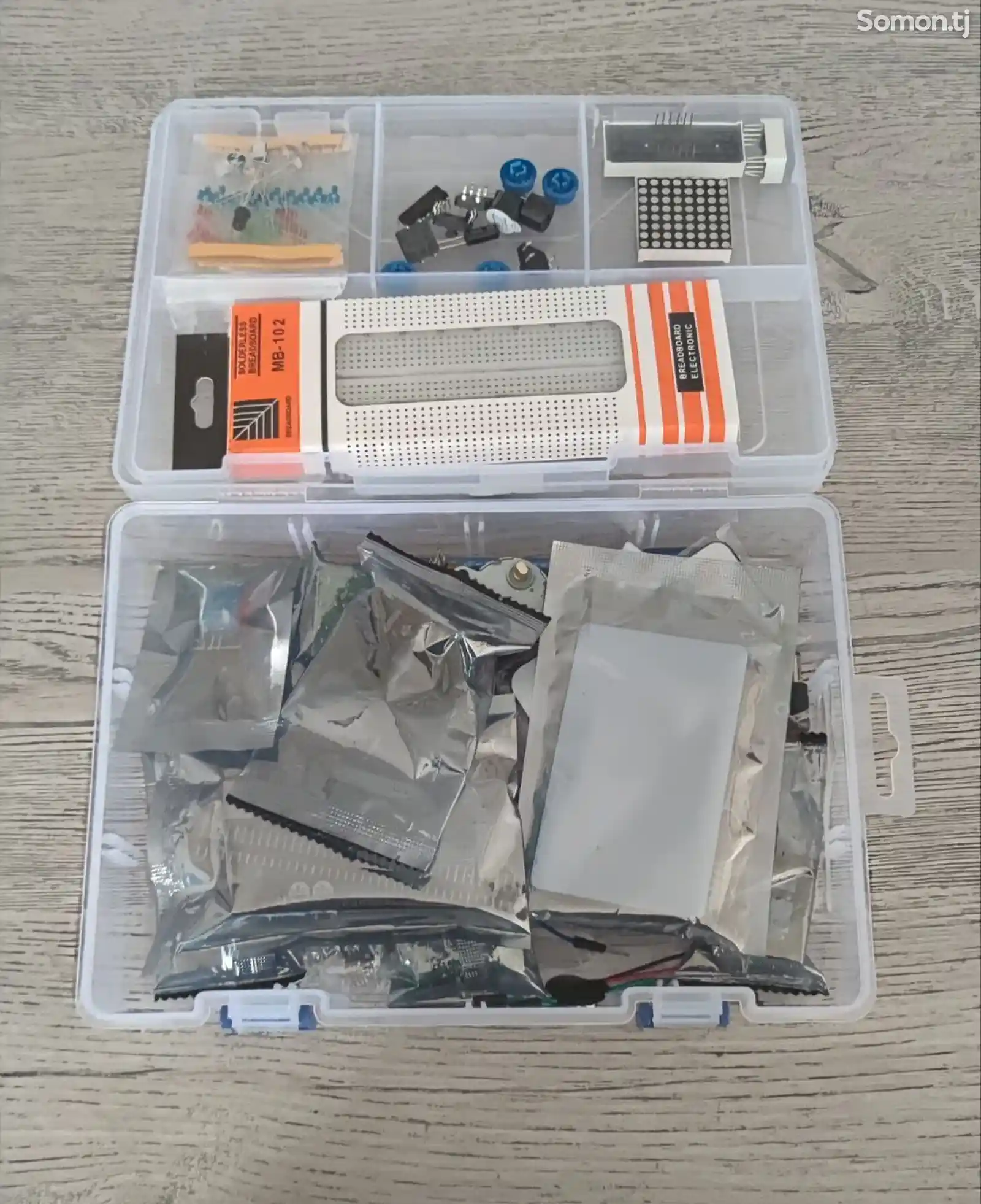 Набор arduino uno и датчики с пластиковый коробкой-1