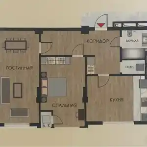 2-комн. квартира, 3 этаж, 79 м², 20 микрорайон