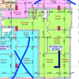 2-комн. квартира, 2 этаж, 66 м², Бозори Нихи