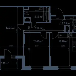 3-комн. квартира, 2 этаж, 68 м², Поворот Ленинграда