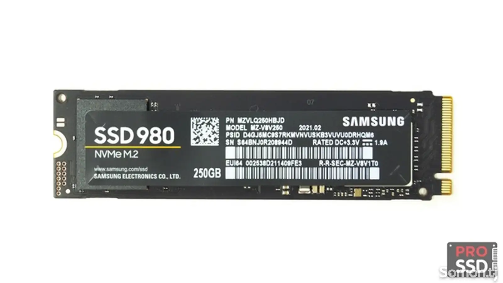 SSD накопитель Samsung 980 NVMe M.2 250 Gb