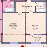 1-комн. квартира, 7 этаж, 60 м², 20 мкр-3