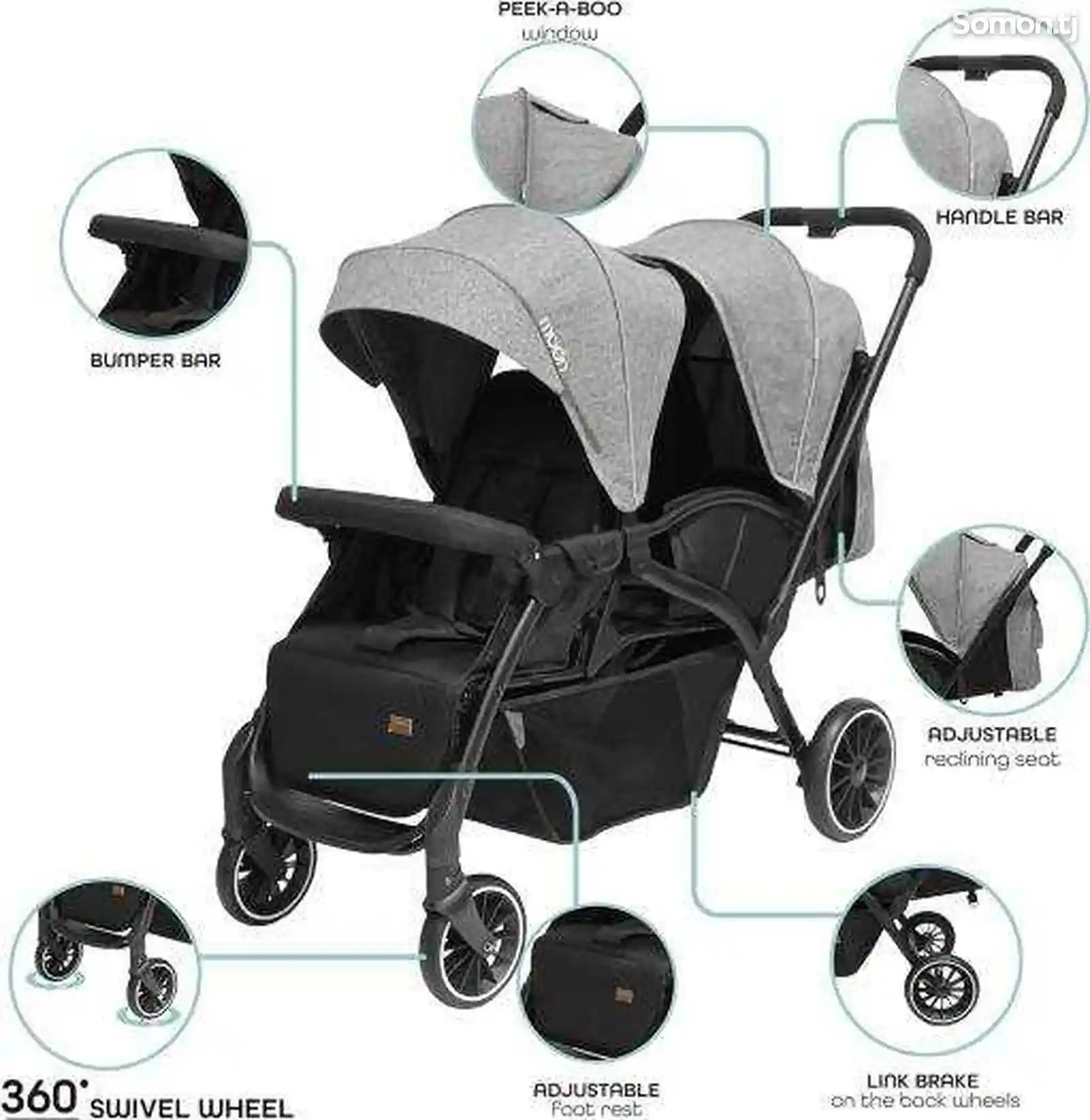 Детская коляска для двойняшек-4