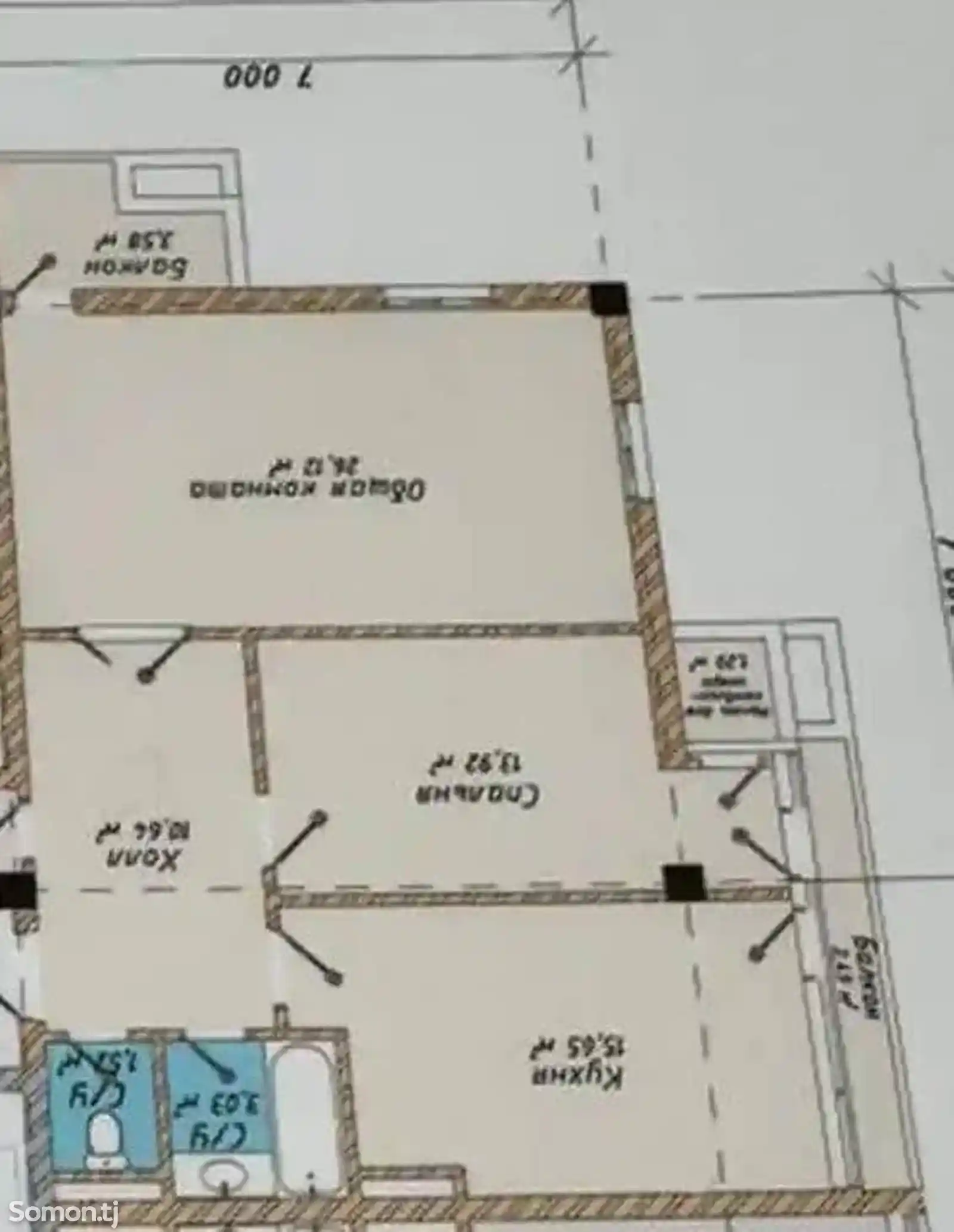 2-комн. квартира, 10 этаж, 81 м², Зарафшон-2