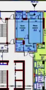 1-комн. квартира, 11 этаж, 59 м², Шохмансур-7