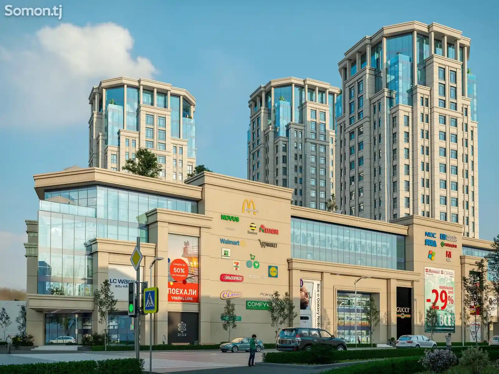 2-комн. квартира, 11 этаж, 60 м², Хисор Молл-4