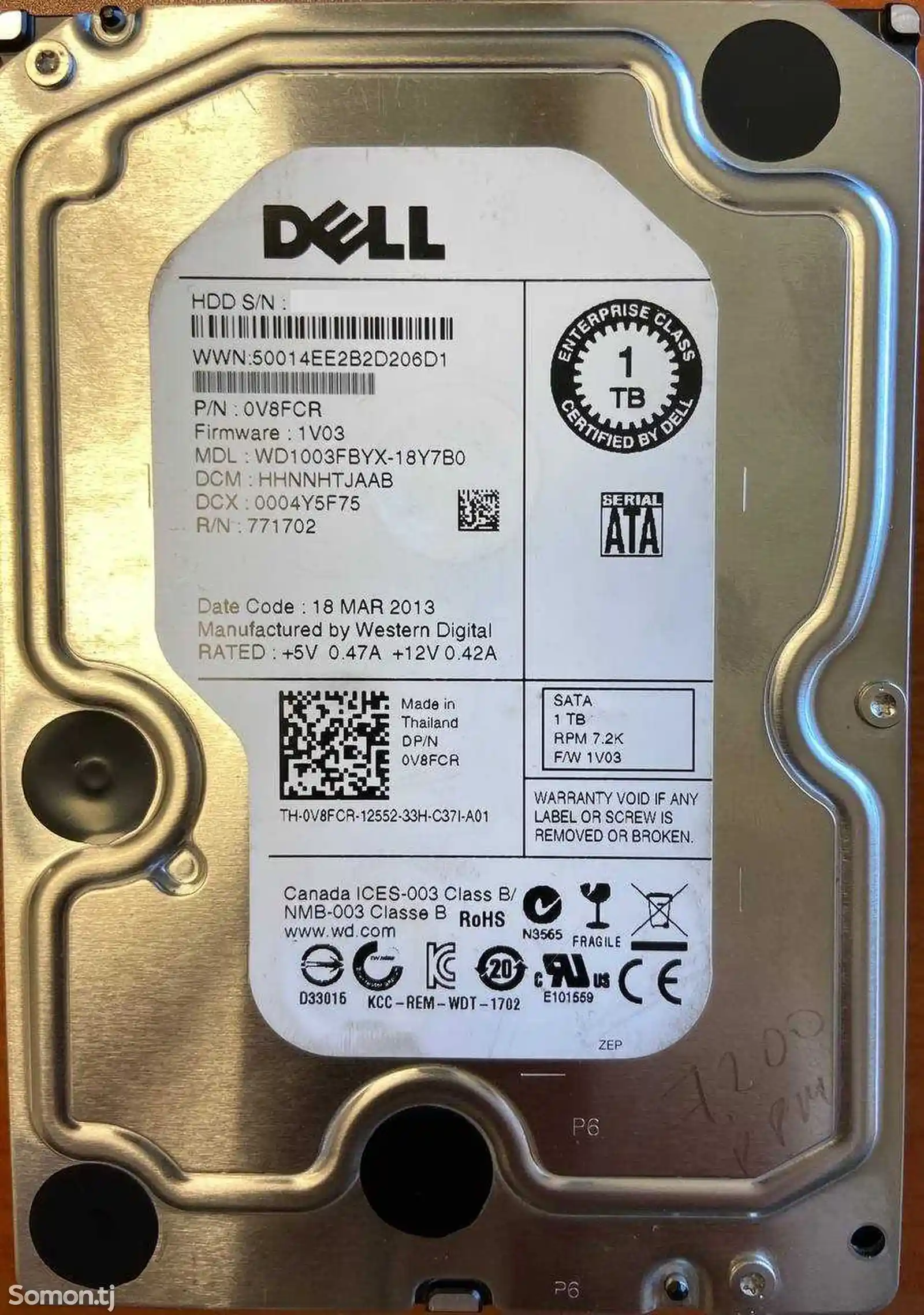 Жёсткий диск HDD Dell 1tb