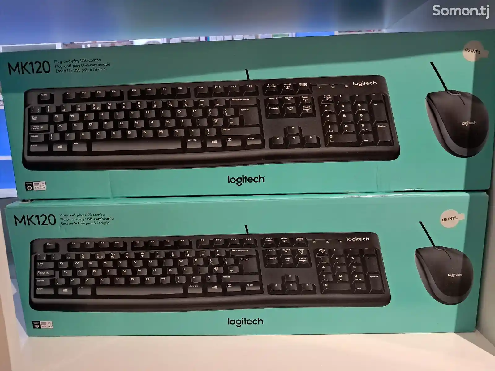 Комплект клавиатура + мышь Logitech Desktop MK120, черный