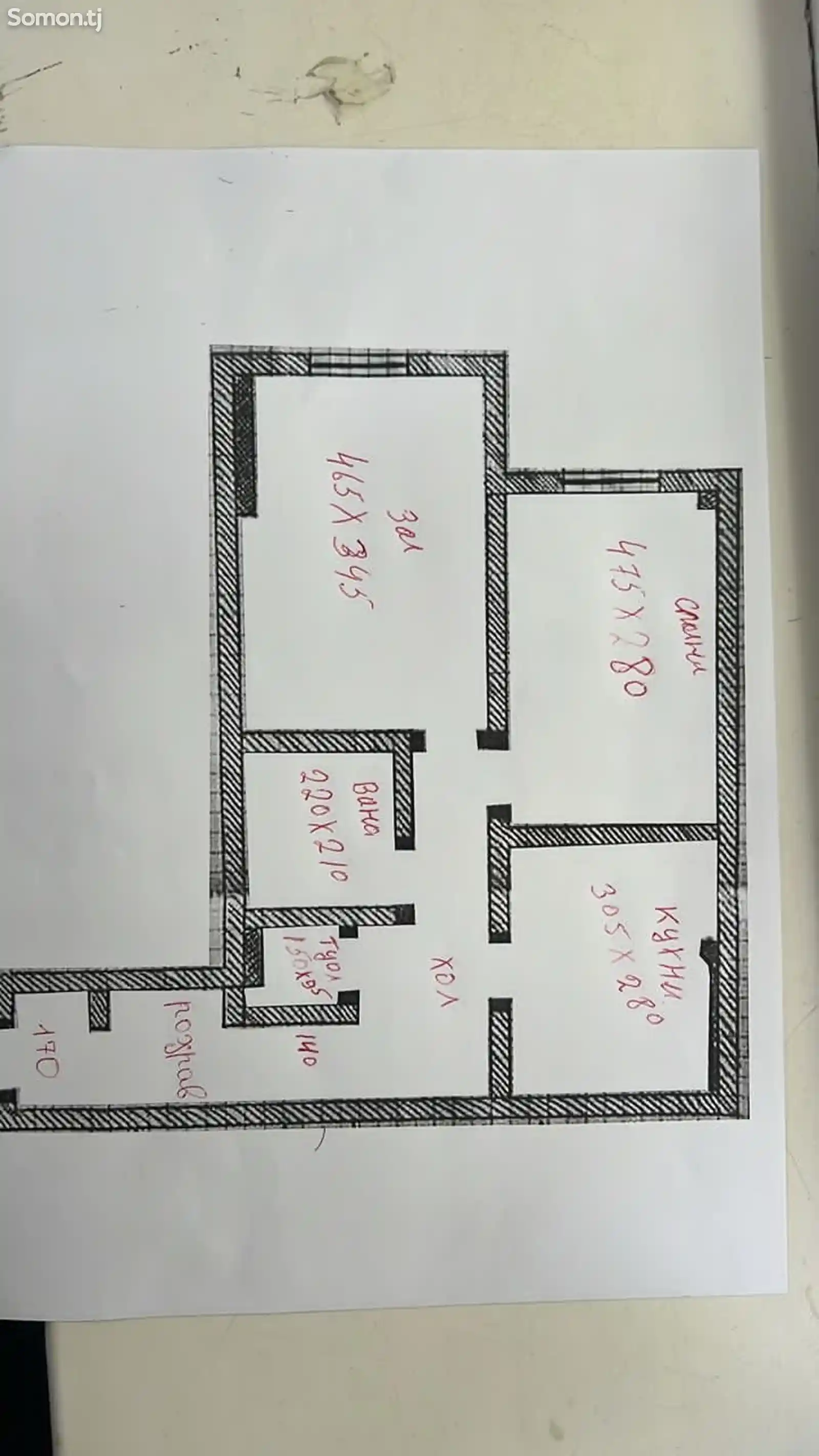 2-комн. квартира, 9 этаж, 63 м², Шохмансур 9км-2