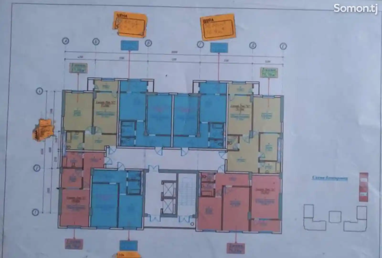 2-комн. квартира, 4 этаж, 75 м², Сомони-2