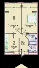 1-комн. квартира, 13 этаж, 68 м², Чойхонаи Райхон-2