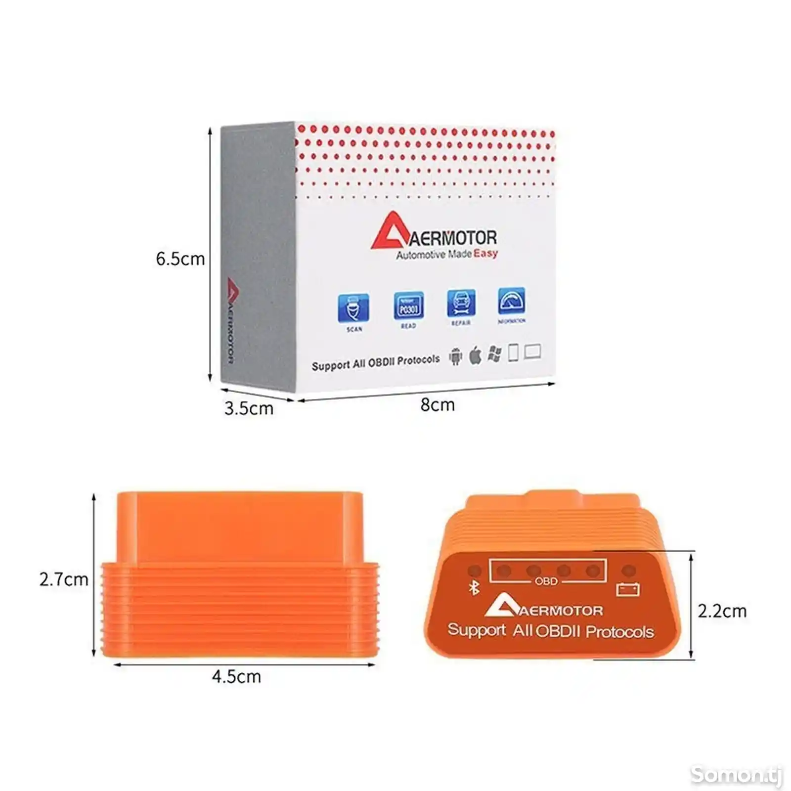 Детектор диагностики Aermotor Bluetooth elm327 V1.5 OBD2-1