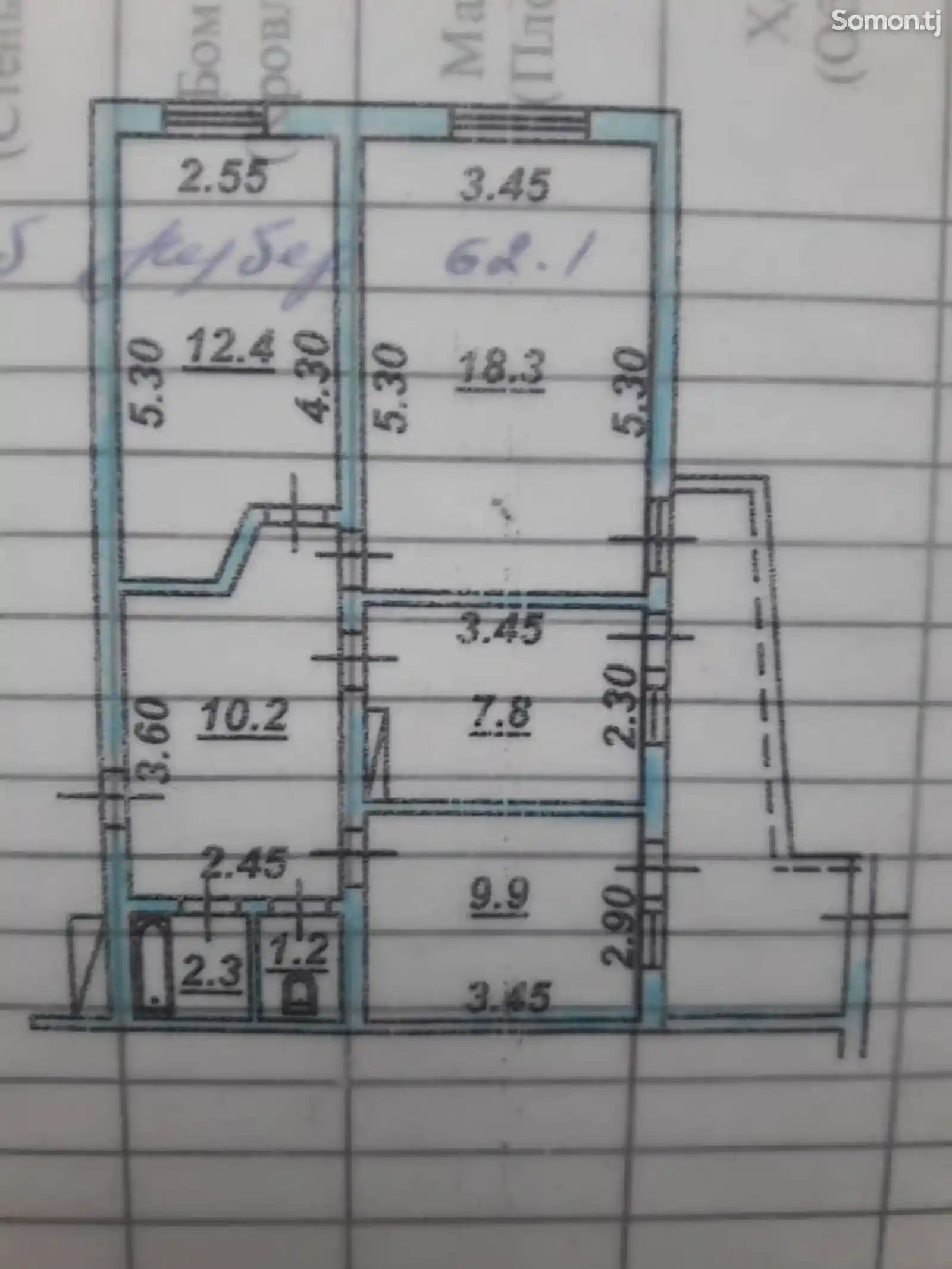 3-комн. квартира, 5 этаж, 80 м², Мин.обороны-14