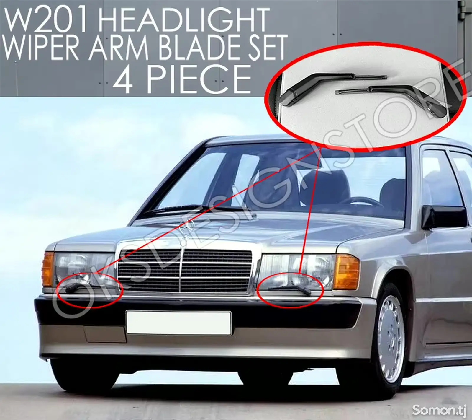 Дворники фар от Mercedes-Benz W201,202,124,140,-2