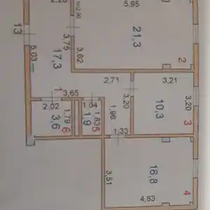 2-комн. квартира, 4 этаж, 73 м², Нефтяник