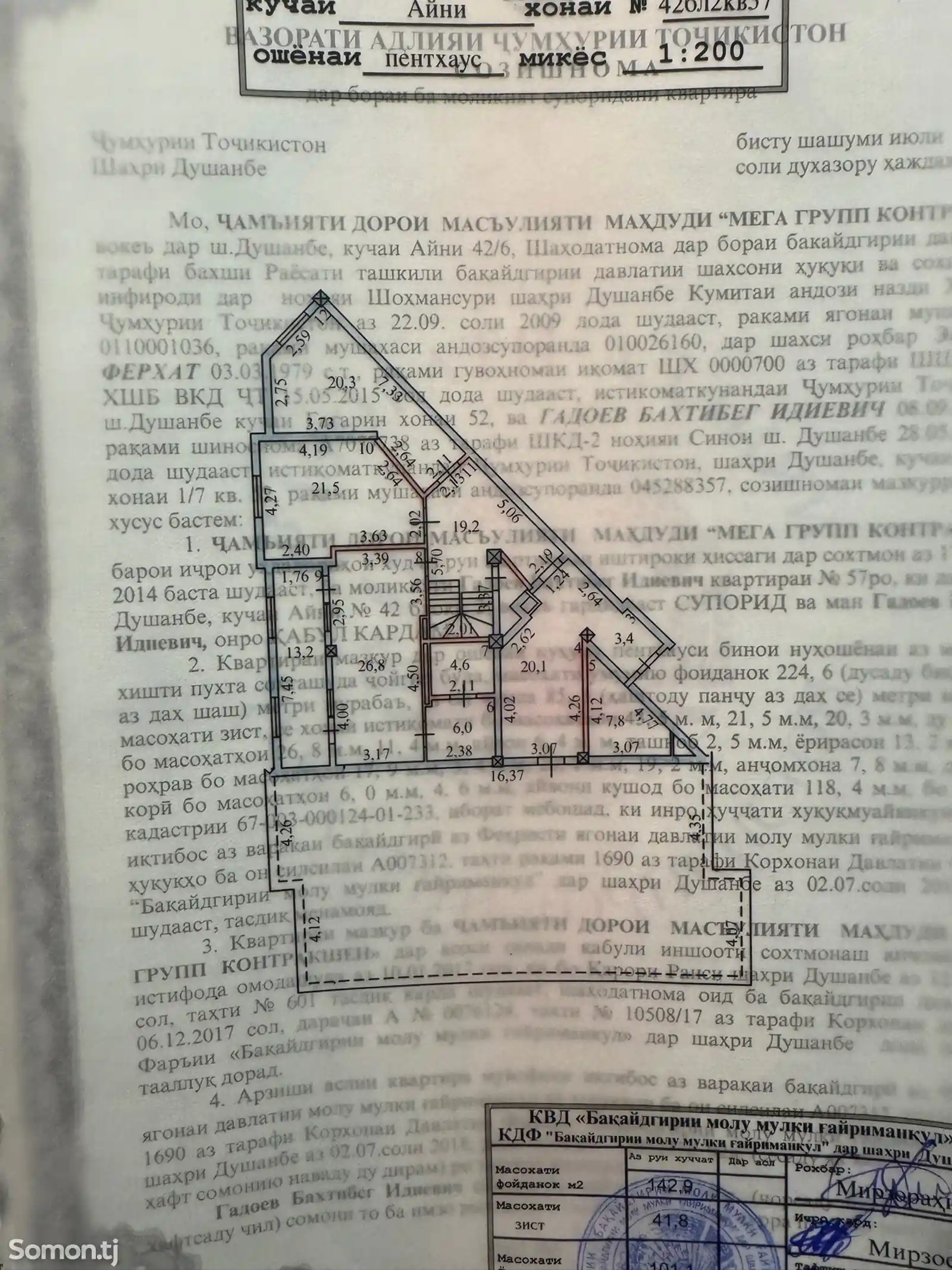 5-комн. квартира, 9 этаж, 220 м², Шохмансур-8