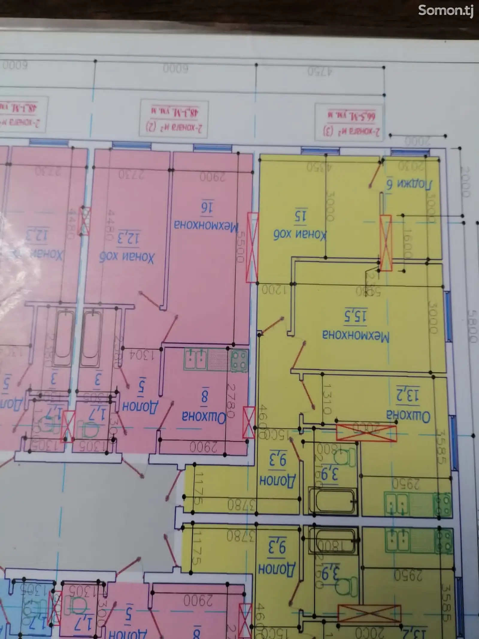 2-комн. квартира, 4 этаж, 66 м²,  Гардиши фабрика-1