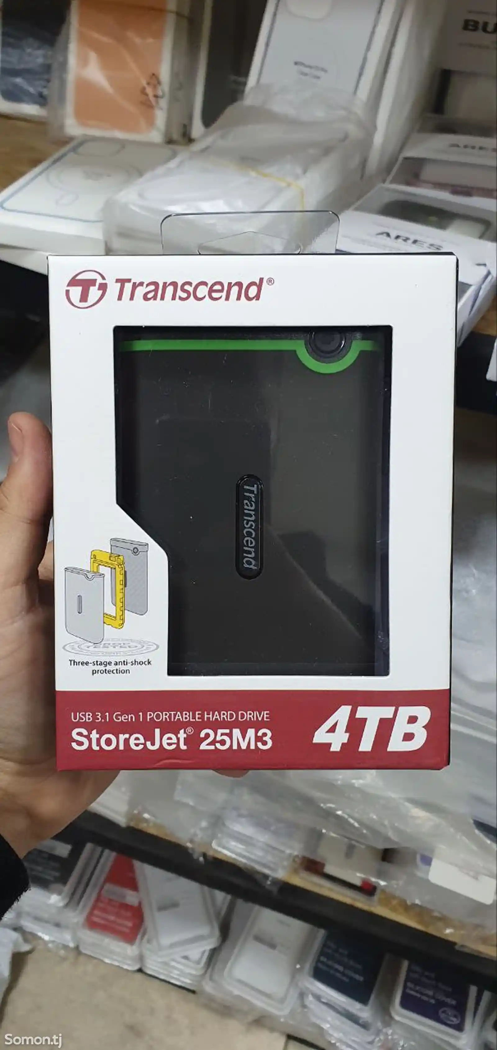 Внешний жесткий диск HDD диск 4tb Transcend StoreJet 25M3